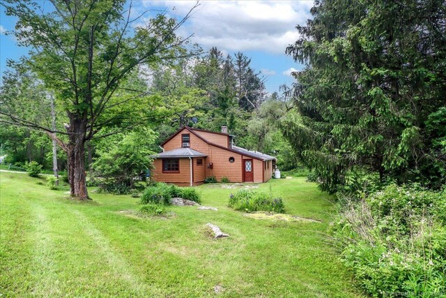 206 Litchfield Tpke, Washington, CT 06777 - view of grassy yard featuring a wooded view