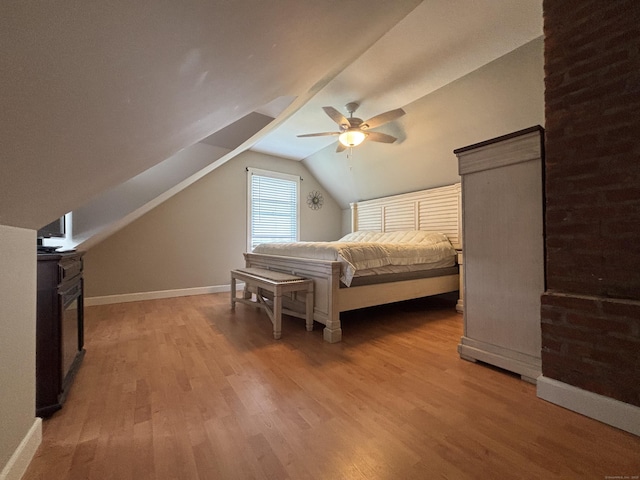 55 Cloudland Rd, North Haven, CT 06473 - bedroom with wood finished floors, vaulted ceiling, and ceiling fan