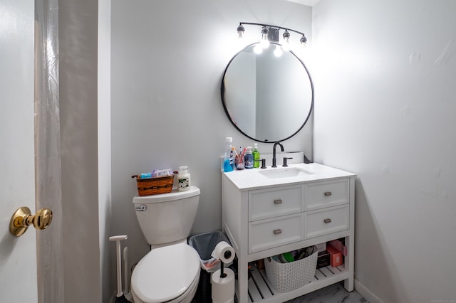 791 Ives Row, Cheshire, CT 06410 - bathroom with vanity, toilet, and marble look tiles