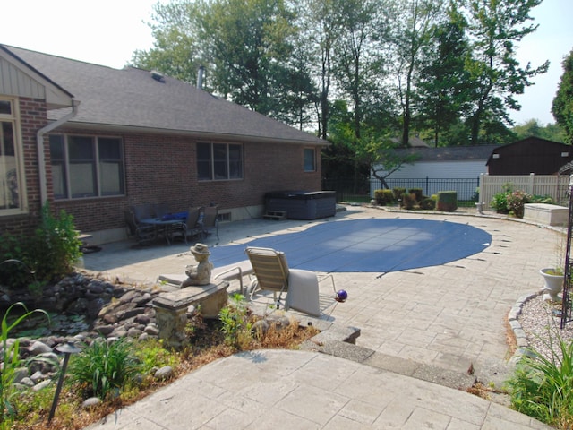 4 Florence Dr, Prospect, CT 06712 - view of swimming pool featuring a hot tub and a patio area