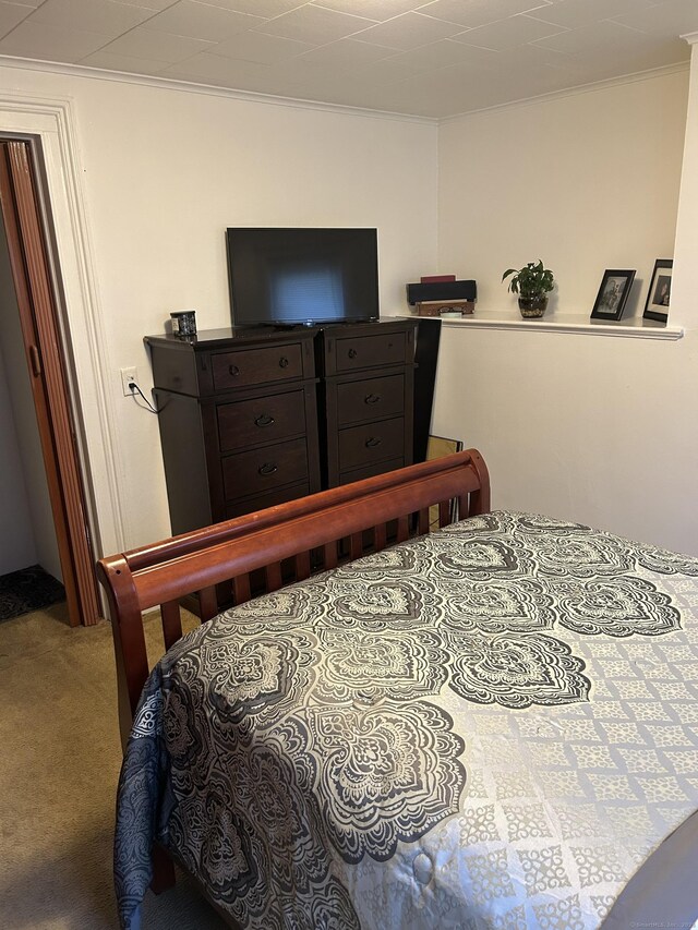 48 Anderson St, Naugatuck, CT 06770 - carpeted bedroom with ornamental molding