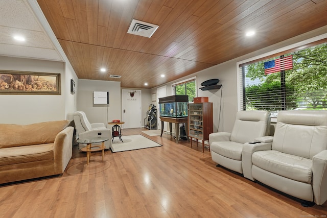 646 Onondaga Ln Unit B, Stratford, CT 06614 - living room featuring wood finished floors, wood ceiling, and recessed lighting