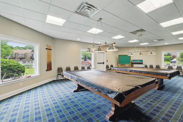 646 Onondaga Ln Unit B, Stratford, CT 06614 - playroom with billiards, carpet, and plenty of natural light