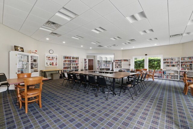 646 Onondaga Ln Unit B, Stratford, CT 06614 - carpeted dining area with a drop ceiling