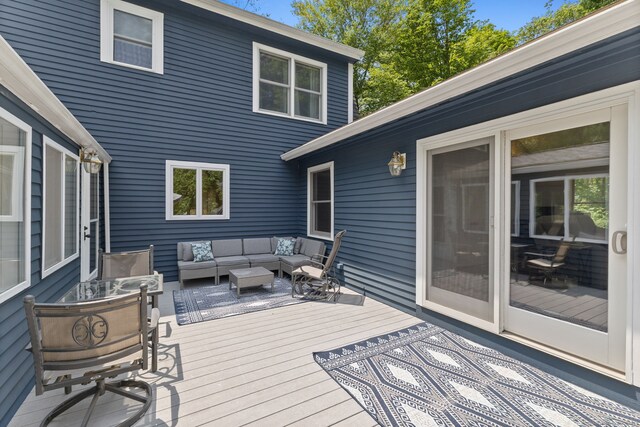 43 Debi Cir, Colchester, CT 06415 - wooden deck with an outdoor living space