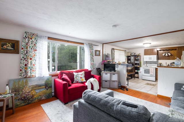 39 Mechanic St, Bristol, CT 06010 - living area with a textured ceiling and light wood finished floors