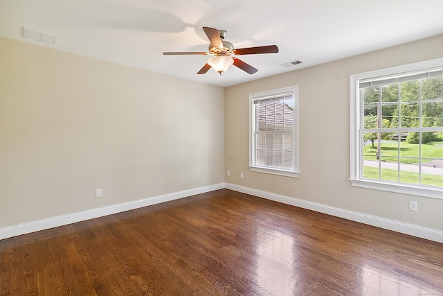 11 Delno Dr, Danbury, CT 06811 - spare room with ceiling fan, dark wood-style flooring, and baseboards