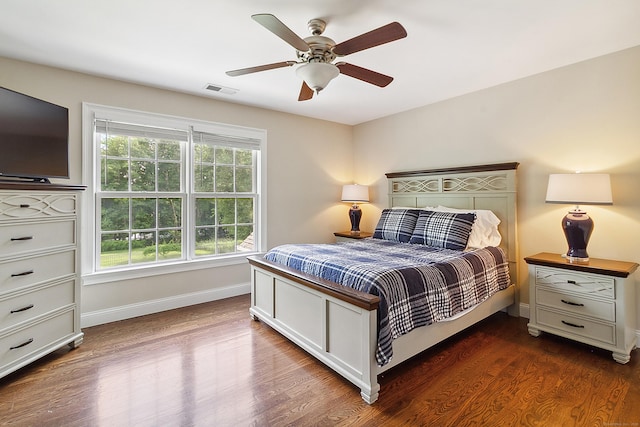 11 Delno Dr, Danbury, CT 06811 - bedroom with baseboards, dark wood finished floors, and ceiling fan