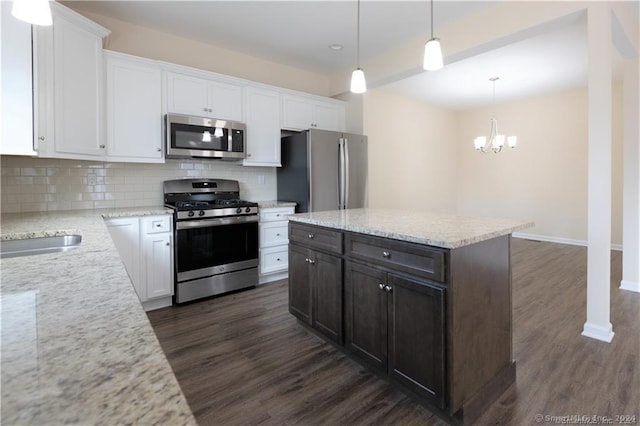 22 Lombard Cir Unit 22, North Haven, CT 06473 - kitchen featuring appliances with stainless steel finishes, white cabinets, and dark wood-style floors