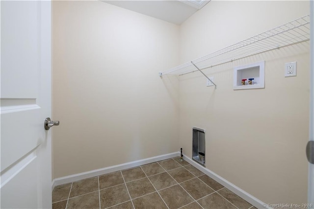 20 Lombard Cir Unit 20, North Haven, CT 06473 - laundry room with washer hookup and dark tile patterned flooring