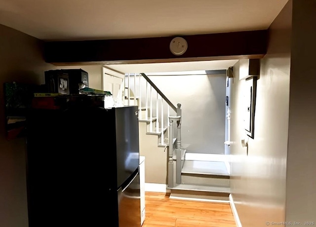 92 Curtiss St, Naugatuck, CT 06770 - stairway featuring wood finished floors