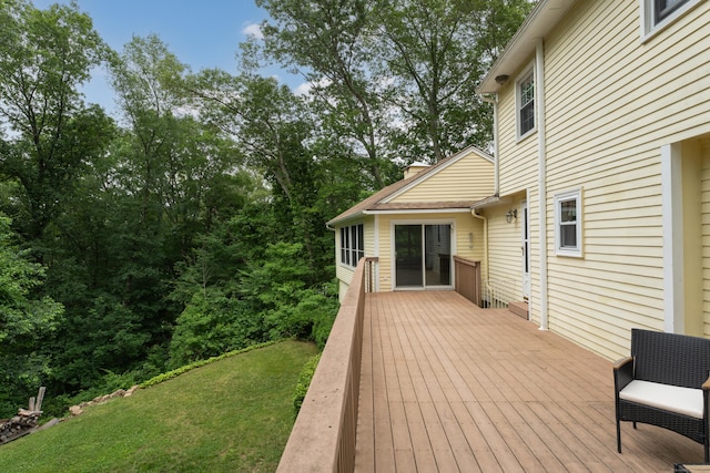 19 W Hills Rd, Essex, CT 06442 - wooden deck with a lawn
