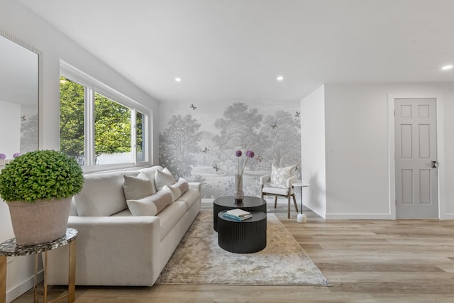 17 Avon Ln, Stamford, CT 06907 - living area with recessed lighting, wood finished floors, and baseboards