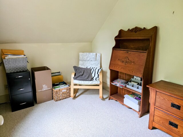 44 Wilbur Rd, Washington, CT 06777 - sitting room with carpet flooring and vaulted ceiling