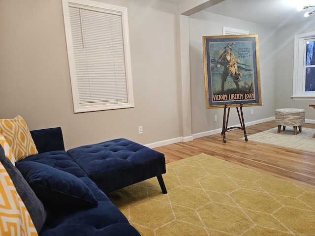 262 Meyer Rd, Torrington, CT 06790 - living area featuring wood finished floors and baseboards