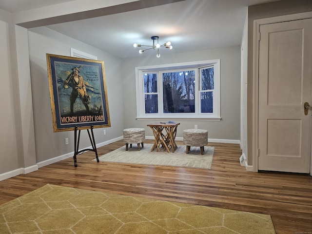 262 Meyer Rd, Torrington, CT 06790 - dining space with wood finished floors and a chandelier