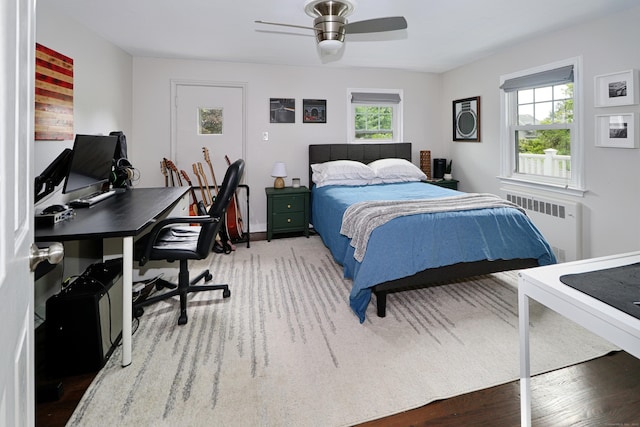 29 Bayberry Rd, Fairfield, CT 06825 - bedroom featuring radiator heating unit, a desk, and ceiling fan