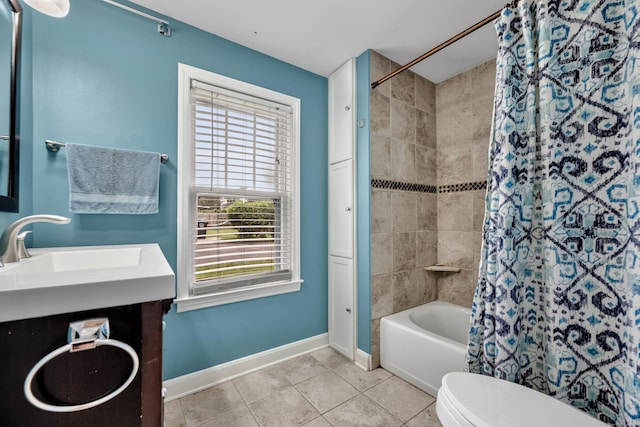 824 Torringford W St, Torrington, CT 06790 - bathroom with tile patterned flooring, shower / bath combo with shower curtain, and vanity