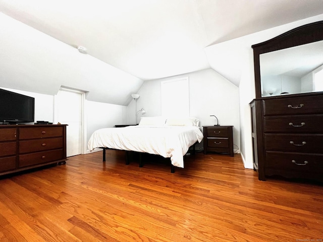 17 Rock Spring Rd, Stamford, CT 06906 - bedroom with light wood-type flooring and lofted ceiling