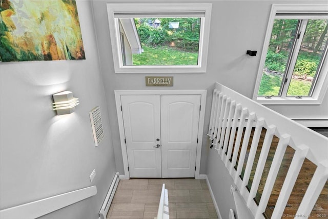 2 Round Hill Rd, Shelton, CT 06484 - foyer with baseboard heating and healthy amount of natural light
