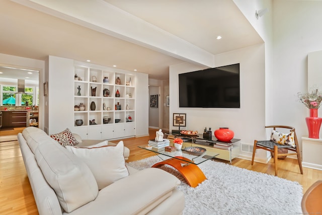 8 Hedgerow Cmn, Weston, CT 06883 - living area with wood finished floors and recessed lighting