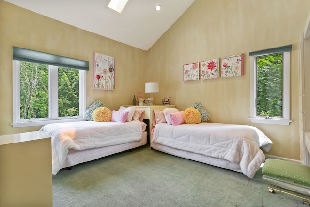8 Hedgerow Cmn, Weston, CT 06883 - bedroom featuring carpet floors and high vaulted ceiling