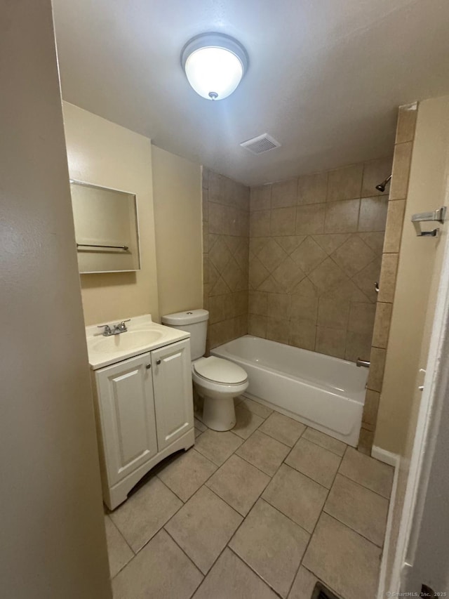 49 Dover St, Bridgeport, CT 06610 - full bath with tile patterned floors, vanity, and bathtub / shower combination