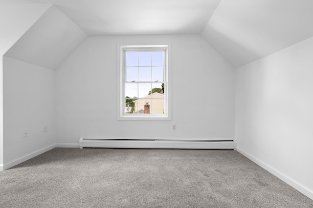59 Colony St, Bristol, CT 06010 - additional living space featuring vaulted ceiling, baseboard heating, and carpet