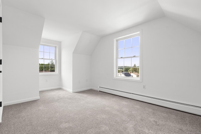 59 Colony St, Bristol, CT 06010 - bonus room with lofted ceiling, a baseboard heating unit, and carpet floors