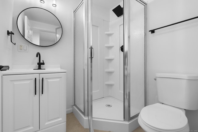 59 Colony St, Bristol, CT 06010 - bathroom with a shower stall, vanity, and tile patterned flooring