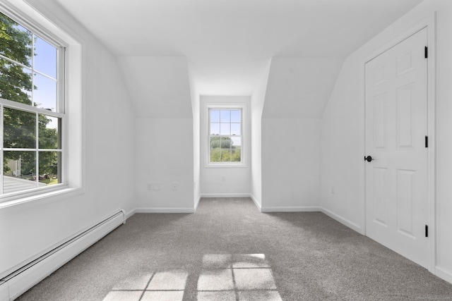 59 Colony St, Bristol, CT 06010 - bonus room featuring baseboard heating, lofted ceiling, and carpet