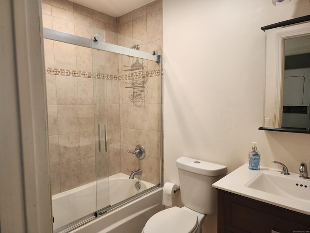 2415 Shepard Ave Apt 30, Hamden, CT 06518 - full bath with vanity, toilet, and bath / shower combo with glass door