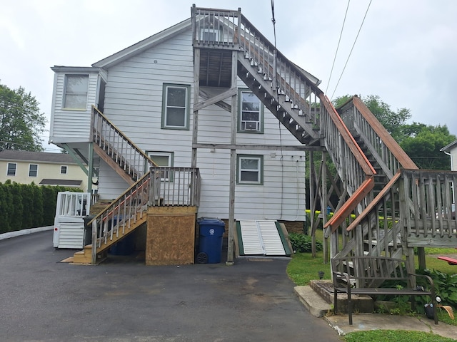 87 Hayden St, Windham, CT 06226 - rear view of house featuring stairs