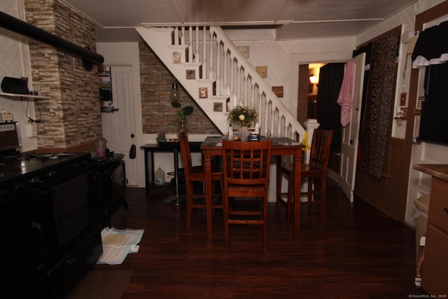 87 Hayden St, Windham, CT 06226 - dining room featuring stairway and wood finished floors