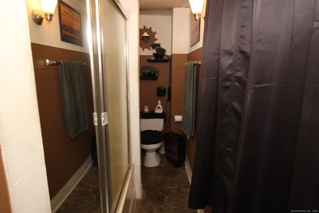 87 Hayden St, Windham, CT 06226 - bathroom with a shower with shower door and toilet