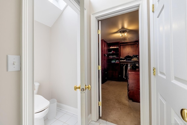 20 Pheasant Ln, Easton, CT 06612 - bathroom with toilet, tile patterned floors, and baseboards