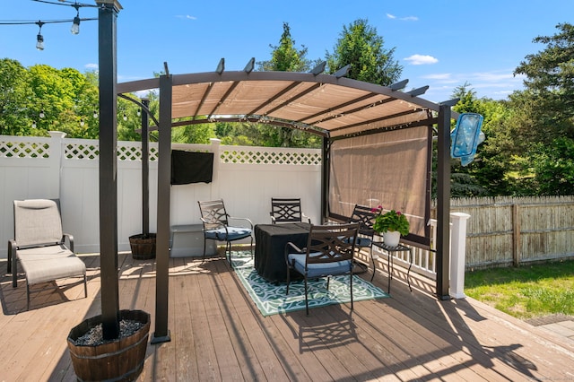 23 Lewis Rd, Preston, CT 06365 - wooden terrace with a pergola