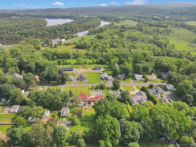 35 Summer St, Portland, CT 06480 - aerial perspective of suburban area with a large body of water and a heavily wooded area