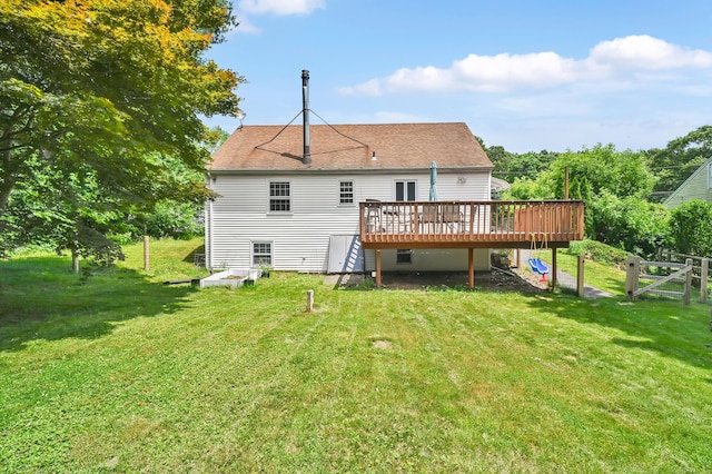 84 Wellman Rd, Manchester, CT 06040 - back of property featuring a wooden deck