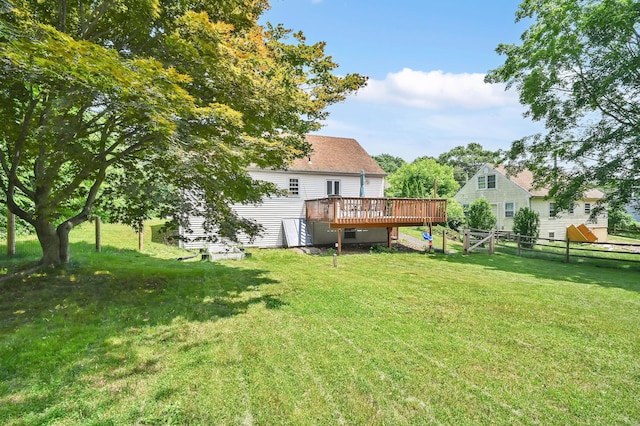 84 Wellman Rd, Manchester, CT 06040 - view of yard featuring a wooden deck