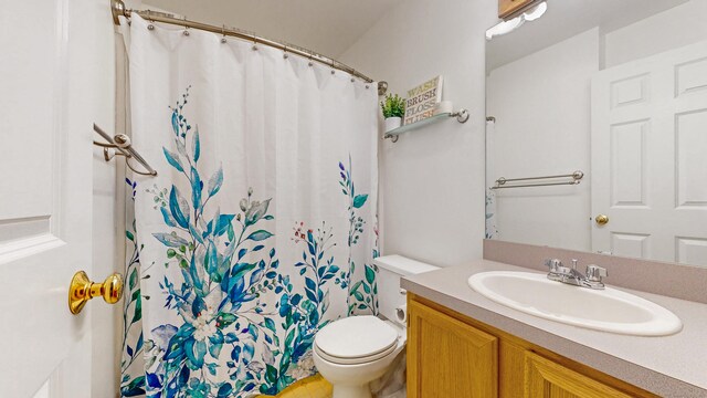 19 Heritage Brook Dr, East Haddam, CT 06423 - full bathroom with vanity, toilet, and curtained shower