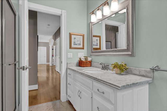 18 Cedar Spring Rd, Burlington, CT 06013 - bathroom featuring vanity and baseboards