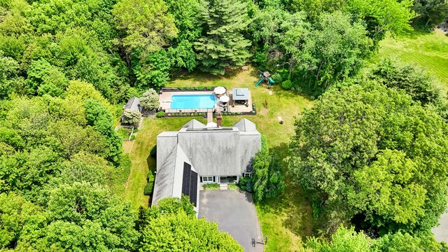 18 Cedar Spring Rd, Burlington, CT 06013 - view from above of property with a pool