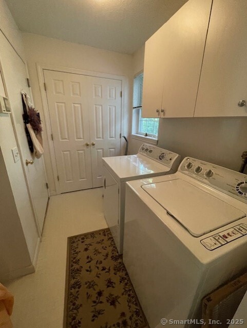 27 Shares Ln Unit 27, South Windsor, CT 06074 - laundry room featuring washer and dryer and cabinet space