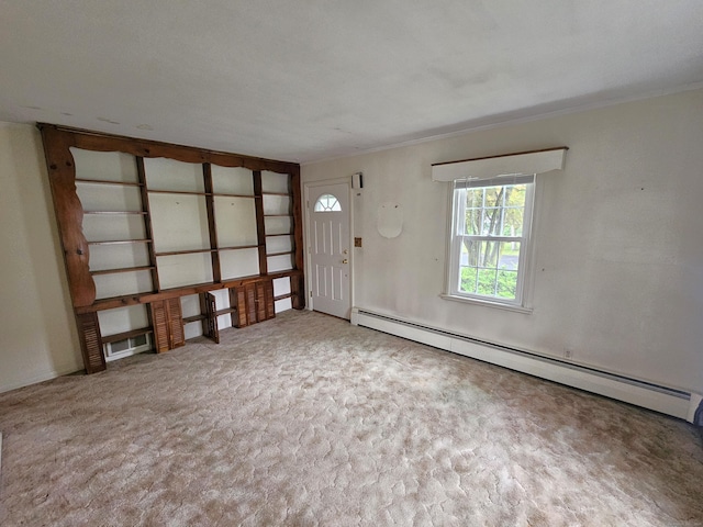 157 Garfield Rd, Bristol, CT 06010 - carpeted spare room with a baseboard radiator and crown molding