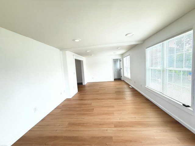 53 Cosey Beach Rd, East Haven, CT 06512 - unfurnished room with light wood-style flooring, recessed lighting, and baseboards