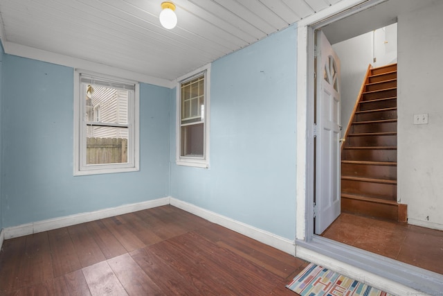 72 Maple St, Norwalk, CT 06850 - spare room featuring wood-type flooring and stairs
