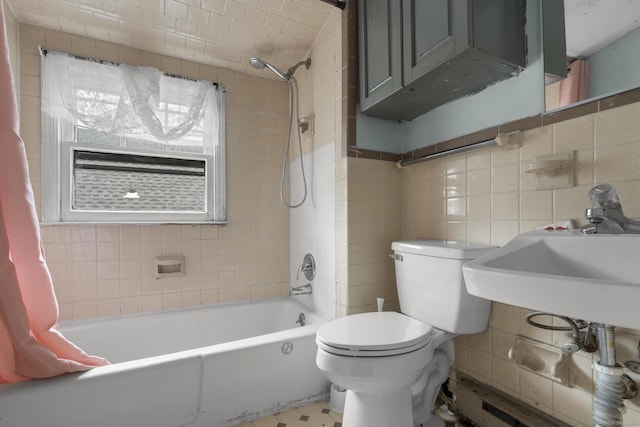 72 Maple St, Norwalk, CT 06850 - full bathroom featuring tile walls and tub / shower combination