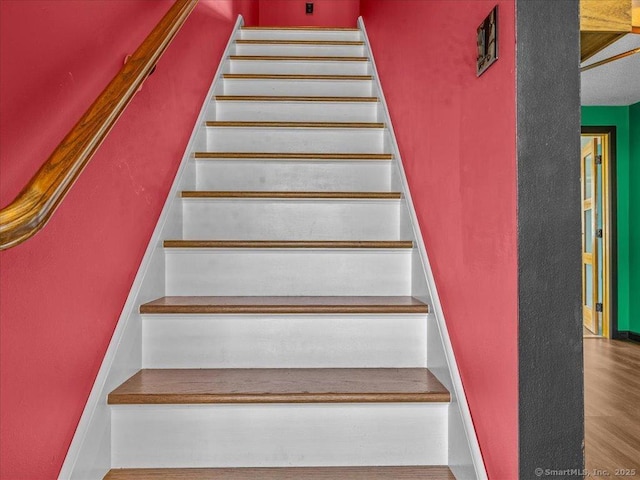 1081 New Haven Rd Apt 12F, Naugatuck, CT 06770 - stairs with wood finished floors