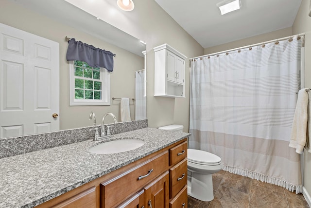 43 Old Young St, East Hampton, CT 06424 - bathroom with vanity and a shower with shower curtain